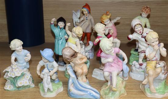A set of twelve Royal Worcester figures of the seasons by Freda Doughty